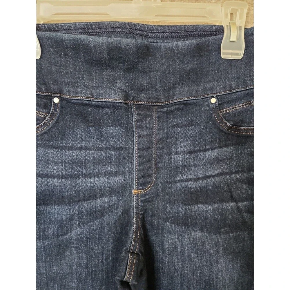 Chicos Perfect Stretch Pull On Jegging Ankle Jeans Womens 1 US 8 Blue Dark Wash